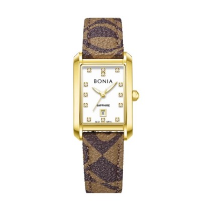 Bonia Elegance BNB10914-2217 Brown Leather Strap Women Watch